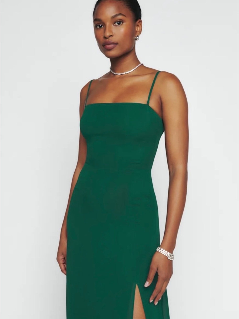Reformation Emerald Green Ingrid Dress